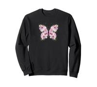 Butterfly, beautiful flowers, pink flower, pink butterflies Sweatshirt