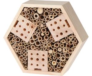 Butterfly Bee House Insect Hotel Wooden Hexagon Eco-Friendly Bug Nest Box 23cm