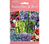 Butterfly & Bees 8x1: Busy Lizzie/Larkspur/ScentedStock/Foxglove/Agastache/Forget-me-not/Lavander/Poppy