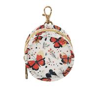 Butterfly Beige Newborned Boy Pacifier Holder Portable Wristlet Wallet Key Holder, Newborned Essentials estuche para Bebes
