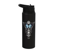 Butterfly Blackcraft Witchcraft Astrology Tattoo Tarot Stainless Steel Insulated Water Bottle