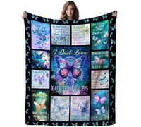 Butterfly Blanket Gifts for Women Girls,Butterflies Accessories Decor Butterfly Throw Blankets,Butterflies Lover Gifts for Kids Mum Friends 50"X40"INCH