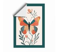 Butterfly & Bloom Botanical Unframed Wall Art Print A1 (84.1×59.4cm), Wall Decor for Living Room, Bedroom, Office & Home, Art Gift