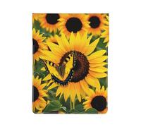 Butterfly Blooming Sunflower Plants Flowers Printed Laptop Sleeve Bag 13-Inch - Leather Laptop Sleeve Case Shockproof Protective Computer Cover Bag
