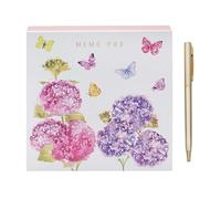 Butterfly Blossom Memo Block Scribble Pad Stationery + Pen Notepad Paper Post It