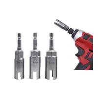 Butterfly Bolt Socket Wrench Set, 3pcs Hex Shank Driver for Panel Nut Screws, Chrome Vanadium Steel, 1/4 Inch for Electric Drill