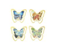 Butterfly Bookmark -Butterfly Shaped Literary Metal Bookmark,Designed with The Dynamic Butterfly Element,Perfect for The Perfect Holiday Collectible Keepsake Gift for Book Lovers. (4pcs Style B)