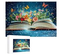Butterfly Books Jigsaw Puzzles for Adults 2000 Pieces Jigsaw Puzzle Art 100 x 70 cm Colorful DIY for Adults Challenging Puzzles Games, for Home Decoration Family Puzzle Game Birthday Gifts S-302