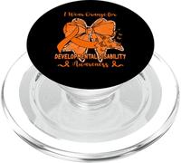 Butterfly Bow I Wear Orange For Developmental Disability PopSockets PopGrip for MagSafe