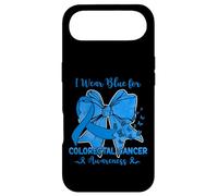 Butterfly Bow I Wear Ribbon Blue For Colorectal Cancer Case for iPhone Air
