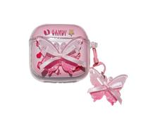 Butterfly Bow Pattern Accessories Headphone Earphone Protective Cover Case for Huawei FreeBuds SE 3 with Pendant