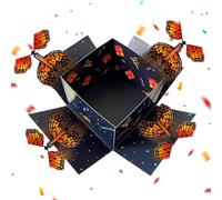 Butterfly Box - Decorative Realistic Festive | Flying Butterfly Holiday Party Favors - for Party Birthday Celebration Wedding Graduation Valentines Day