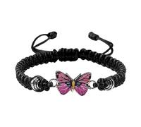 Butterfly Bracelets For Adjustable String Butterfly Bracelets For Women Cute Butterfly Charm Bracelets Large Costume Jewelry for Women (U, One Size)