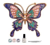 Butterfly Brooches for Women - DIY Handmade Gradient Color DIY Kit - Elegant Brooches and Decorative Toys, Gift for Wife Girlfriend Birthday Coat Dress Backpack Scarf