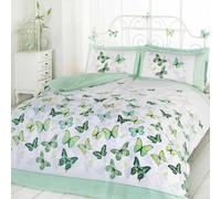 Rapport Home King Flutter Duvet Set Green, Green