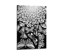 Butterfly by M.C. Escher Painting Art Poster Wall Art Canvas Prints Hanging Picture Home Decors Idea 20x30inch(50x75cm)