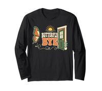 Butterfly Bye Retro Groovy Long Sleeve T-Shirt