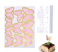 Butterfly Cake Picks - 10X Butterfly Decoration Paper Cupcake Topper | Home and Bakery Cake Topper Room Ornaments Realistic for Engagement, Graduation