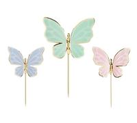 Butterfly Cake Topper, Blue, Green and Pink, Cake Topper, Cupcake