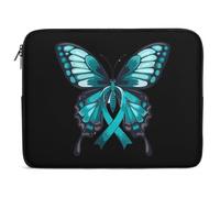 Butterfly Cancer Awareness Laptop Case Sleeve Bag 13inch Durable Shockproof Protective Computer Carrying Cover Briefcase
