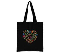 Butterfly Canvas reusable grocery bags, Foldable Casual Travel HandBag, Shoulder Beach Tote Bags, Shopper bag eco friendly super strong washable Storage bags Shopping bag Canvas bag for Women