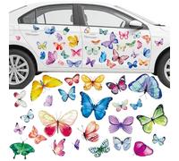 Butterfly Car Decals, Auto Stickers Waterproof Hood Vinyl Decal Sticker Auto Graphics Body Side Door Trunk Decoration for Racing Car SUV Truck Bus Window Wall Laptop Motorcycle, 9 Sheet