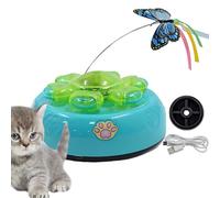 Butterfly Cat Toy - Portable Toy, Multipurpose Flutter Butterfly | Automatic Toy with Smart Sensor to Avoid Obstacles, Rechargeable 500MAh Battery for Adult Cats
