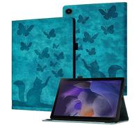 Butterfly Cats Case for Lenovo Tab M10 Plus 3rd Gen 10.6 Tablet Case, Slim Folding Stand Floral Cover for Lenovo Tab M10 Plus 3rd Gen 2022 Tablet (TB-125FU/TB-128FU/TB-128XU) Teal