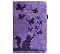 Butterfly Cats Case for Lenovo Tab P11 Plus Case/Lenovo Tab P11 Tablet Case, Folding Stand Floral Cover for Lenovo Tab P11 TB-J606F 11" / Lenovo Tab P11 Plus TB-J616F 11" Tablet Purple