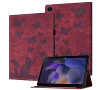Butterfly Cats Case for Samsung Galaxy Tab A11 2025/ Galaxy Tab A9 8.7-inch Shell, Slim Folding Multi-Angle Stand Card Holder Cover 8.7-inch, Red