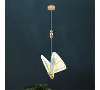 Butterfly Chandelier Dining Room Light Fixture 3 Lights Long Ceiling Kitchen Island 4500K 15W Modern LED Colorful Acrylic Lamp, for Bedroom, Living Room, St