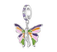 Butterfly Charms, Butterfly Fairy Charms, Sterling Silver Angel Charms fit Pandora Charms Bracelet Necklaces for Women (Fairy Charms)