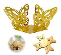 Butterfly Chocolate Wrappers Gold Silver Double Sided Paper Candy Decorative Mini Truffle Boxes, Cup Butterfly Gold Dessert