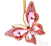 Butterfly Christmas Ornaments, Butterfly Ornament for Christmas Tree, Pink Cute Ornaments for Kids, Pretty Ornament for Girls, Beautiful Butterflies Gifts for Women