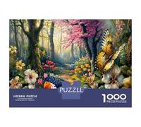 Butterfly Classic 1000 Pc Rigid Cardboard Jigsaw Spring Woodland Path Seniors Brain Training Rainy Day Fun Must-Have Puzzle Lovers 52x38cm/1000pcs
