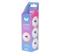 Butterfly Classic White Table Tennis Balls (3 Pack) | Durable Ping Pong Balls for Training, Practice & Match Play | Consistent Bounce