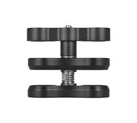 Butterfly Clip Arm Dual Holder Mount 1 Ball Clamp for Underwater Photography Diving System Action Camera Flashlight Arms Aluminum Alloy 360 Rotate Spring-Loaded Multi-Position Connection
