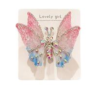 Butterfly Clips for Hair 3D Rhinestone Colorful Sparkling Pins