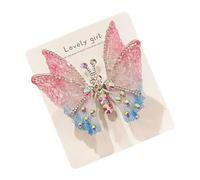 Butterfly Clips for Hair 3D Rhinestone Colorful Sparkling Pins