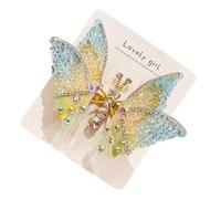 Butterfly Clips for Hair Colorful 3D Rhinestone Flying Pins