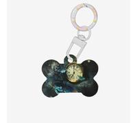 Butterfly Clocks Printing Dog Tag Bone Shaped Double Sided Pattern Dog Id Tags Bone Shaped Pet Name Tags Dog Collar Tags
