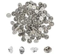 Butterfly Clutch Tie Pins,50 PCS Pins Badges Pin Badge Maker Pin Badge Backs Butterfly Push Pins Butterfly Clutch Metal Pin Backs Replacement Badge Backs for Craft Making