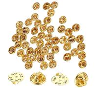 Butterfly Clutch Tie Pins,50 PCS Pins Badges Pin Badge Maker Pin Badge Backs Butterfly Push Pins Butterfly Clutch Metal Pin Backs Replacement Badge Backs for Craft Making