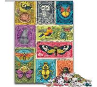 Butterfly Collage Jigsaws Puzzles 1000 Pieces for Teenagers Gifts, Suitable for Ages 14 And Up Family Fun It Is Ideal As A Gift for The Whole Family (26x38cm)