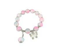 Butterfly Colored Glaze Bracelet Handmade Beads Female Bracelet Ice Crack Broken Flower Beads Beads Long Dangling Earrings (F, One Size)