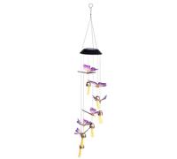(Butterfly) Colorful Solar Bell Wind Chime Light Automatic Waterproof Solar Powered Wind Chime Lamp