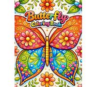 Butterfly Coloring Book: Butterfly Coloring Pages, Butterfly Lovers, Decorative Wing Patterns, Beautiful Winged Insect, 8.5 x 11 inches, 65 Designs