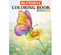 Butterfly Coloring Book for Adults: 104 Beautiful Butterfly Designs for Stress Relief and Relaxation-Single-Sided Pages, 8.5 x 11 Large Print