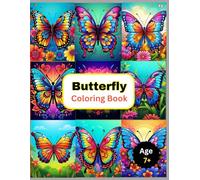 Butterfly Coloring Book for Adults | Beautiful Butterfly designs | Mindful coloring sketches | Size: 8.5 x 11 inches