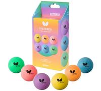 Butterfly Coloured Table Tennis Balls (6 Pack) | Bright Multi-Colour Ping Pong Balls for Training, Visibility & Fun Matches
